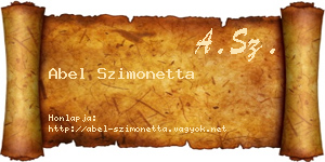 Abel Szimonetta névjegykártya